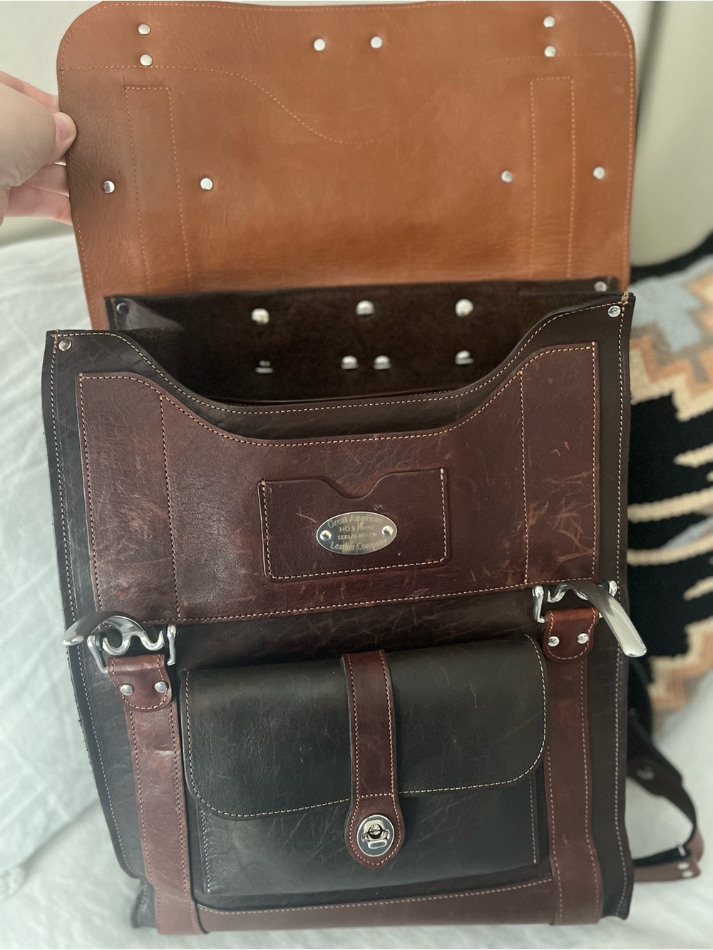 Colonel Littleton No. 9 Rover Backpack Buffalo Leather - Picture 10 of 16